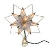 Kurt Adler 9.45-Inch UL 10-Light 7-Point Gold Glittered Capiz Star Tree Topper - 4 of 4