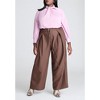 ELOQUII Women's Plus Size Neck Tie Top With Cut Outs - 4 of 4