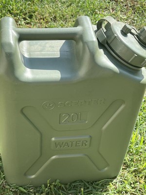 Scepter 5 Gallon 20 Liter Lightweight Portable Water Storage Container Bpa  Free For Camping And Emergency Storage, Plastic Sand : Target