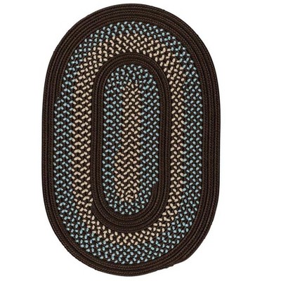 Colonial Mills Georgetown - Fudge Brown 3 Ft x5 Ft Oval Rug Indoor/Outdoor 100% Polypropylene