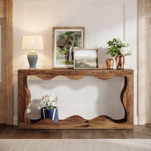 Hommoo 63 Inches Farmhouse Console Table with Storage - 1 of 4