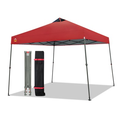 9x9 Recreational Centerlok Slant-Leg Canopy - Infinite Legs, Ball-Joint Feet, Silver Coated, 150D - CLIA81B