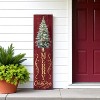 HomeRoots 36" Red and Green Merry Christmas Christmas Tree Solid Wood Porch Sign - 2 of 4