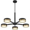 Savoy House Ashor 5 - Light Chandelier in  Matte Black/Warm Brass - 3 of 4