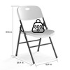 Real Relax Large Back Folding Chair,Heavy Duty Plastic Folding Chair for Indoor Outdoor Events, Wedding, Party, Restaurant, Meeting - 2 of 4