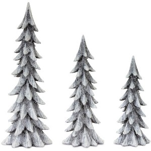 Melrose Carved Pine Tree Decor (Set of 3) - 1 of 3