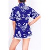 LA LEELA Button Down Shirt Casual Summer Beach Party Blouses Shirt V Neck Blouse Short Sleeve Vacation Button Up Dress Hawaiian Shirts - image 3 of 4