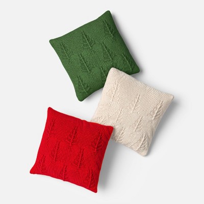 Christmas Tree Knit Square Throw Pillow - Threshold™