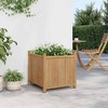 vidaXL Planter Raised Garden Bed Flower Pot Plant Stand Outdoor Balcony Bamboo - 19.7" x 19.7" x 19.7" - 3 of 4
