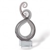 HomeRoots 11" Clear and Brown Murano Glass Modern Abstract Tabletop Sculpture - 4 of 4