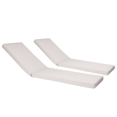 Lounge Chair Cushions Set of 2 - Removable Covers, High Resilience Sponge, Adjustable Straps, UV-Resistant, Easy Care