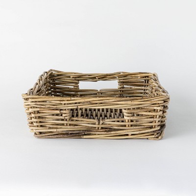 wicker tray with handles