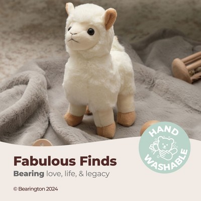 Alma 10" White Plush Stuffed Animal Llama