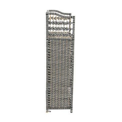 Cream and Tan Woven Paper Rope 4-Shelf Bookcase