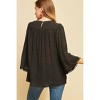 Women's Crochet Lace Flare Sleeve Top - Plus - entro - 3 of 4