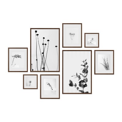 Haus and Hues Cardiff Gallery Wall Frame Set with Real Glass and Mat