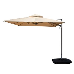 11 foot offset patio umbrella target GRAND 11FT Cantilever Patio with Base Special Feature 11' Round Offset Solar Outdoor