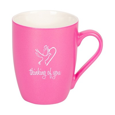 Elanze Designs Thinking Of You Princess Pink 10 ounce New Bone China Coffee Cup Mug