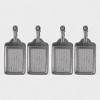 French Connection 4-Pack Premium Luggage Tags - Durable Faux Leather Travel ID Labels with Secure Buckle - 4 of 4