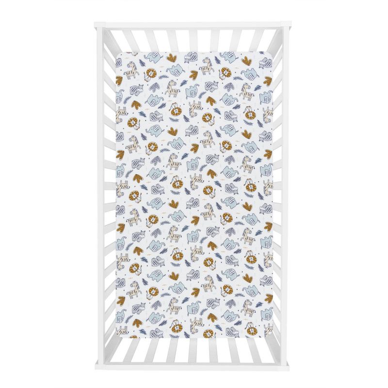 Trend Lab 100% Cotton Flannel Fitted Sheet - Zambia, 3 of 5