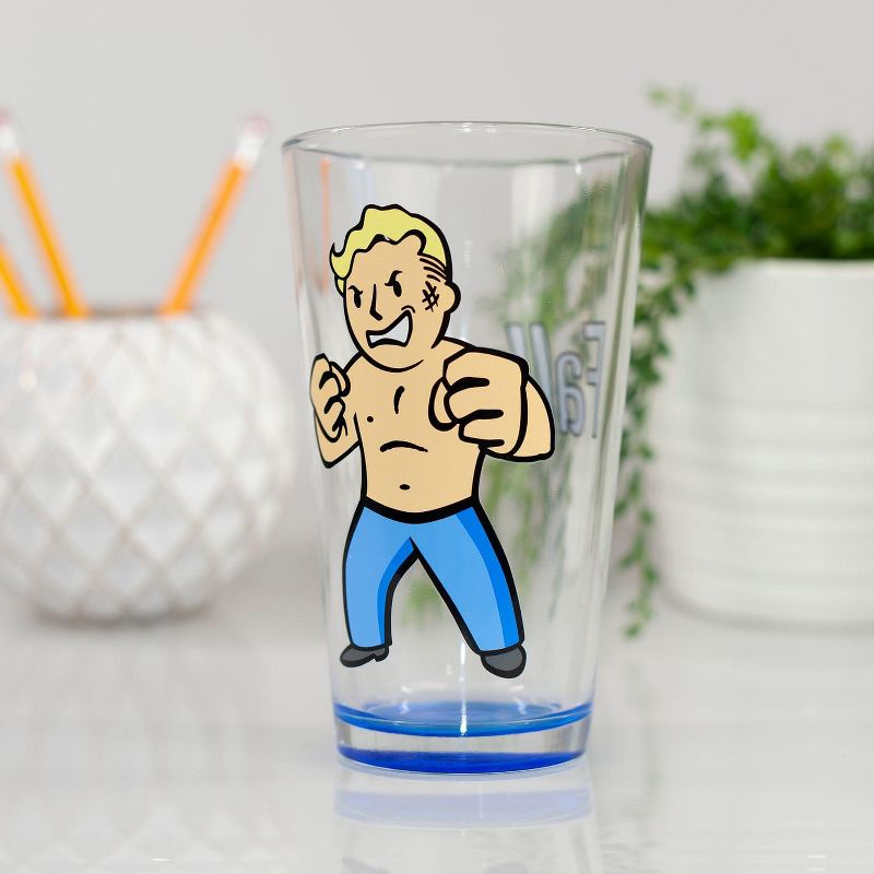 Just Funky Fallout Collectibles | Fallout Vault Boy Pint Glass | 16 Ounces | Xbox One Gift, 5 of 7