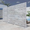 PexFix Outdoor Metal Privacy Screen Garden Fence in Striped Pattern - 3 of 4