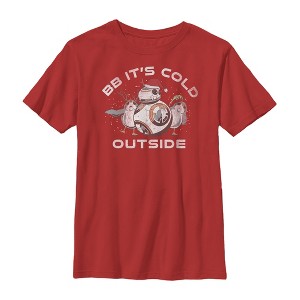 Boy's Star Wars The Last Jedi Christmas Cold BB-8 T-Shirt - 1 of 3
