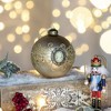 NAYSAYE Party Decoration and Accessories Glass Christmas Ball Ornament Set for Holiday Celebration, Gold, 3.9"*3.9"*0.09" - 3 of 4