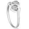Pompeii3 1/3CT Diamond Two Stone Forever Us Heart Ring in White, Yellow, or Rose Gold - 3 of 4