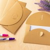 Juvale 24-Pack Craft Envelopes with Heart Clasps, Blank Postcard Included, Shimmer Gold, 6.8" x 4.3" - 2 of 4