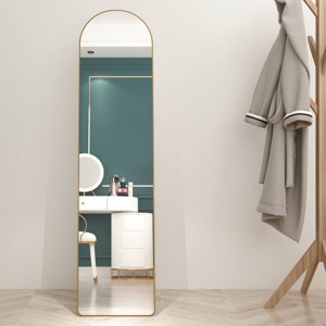 Arched Mirror,Skinny Mirrors With Aluminium Alloy Frame,Dressing Mirror,Mirror Clothing Store,Full Length Mirror With Stand-The Pop Home - 1 of 4