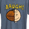 Women's - Peanuts - C Brown Half Football Head Short Sleeve Graphic T-Shirt - 2 of 4