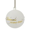 Northlight Reindeer "Dreams Come True" Glass Christmas Ornament Ball - 4.5" - Gold and White - 3 of 3