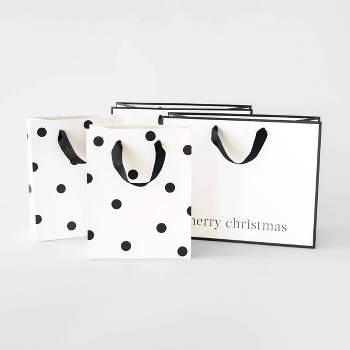 Sugar Paper | Black Scatter Dot Gift Bag | Maisonette
