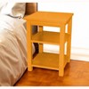 HomeRoots 28" Yellow Solid Wood Nightstand - 2 of 4