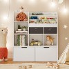 Toy Storage Organizer 47.8" Kids Bookshelf with Drawers, Modern Wooden Bookcase with Cubbies and Floor Storage Cabinet - 4 of 4