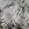 7.5' Prelit Flocked Slim Bavarian Pine Artificial Christmas Tree Dual Lights - National Tree Company - 4 of 4