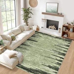 coucheta Rugs, Washable Modern Abstract Accent Carpet, Non-Slip Low Pile Indoor Area Rug for Kitchen Bedside Soft No-Shedding - 1 of 4
