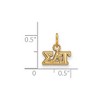 Black Bow Jewelry 14k Yellow Gold Plated Sterling Silver Sigma Delta Tau Greek Life Extra Small Pendant - 2 of 3