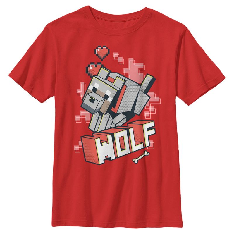 Boy's Minecraft Wolf T-Shirt, 1 of 5