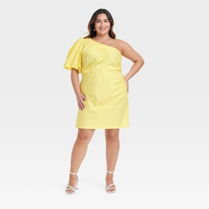 Women's One Shoulder Mini A-Line Dress - A New Day™ - 1 of 3