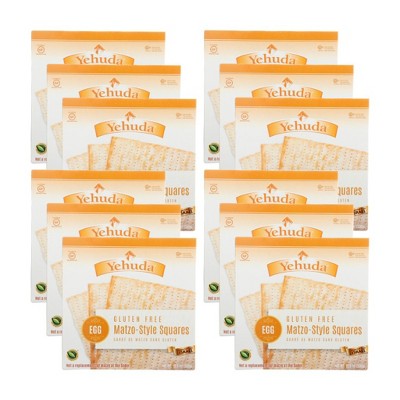 Yehuda Gluten Free Egg Matzo-Style Squares - Case of 12/10.5 oz
