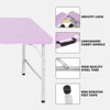 AZL1 Life Concept Folding Table 4ft Portable Easy Clean Stable Foldable No Assembly with Handle for Camping Parties Home, Purple, 27.95"*26.38"*3.54" - 4 of 4