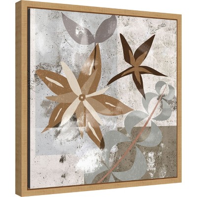16" x 16" Abstract Landscape Canvas Print in Cool Tones
