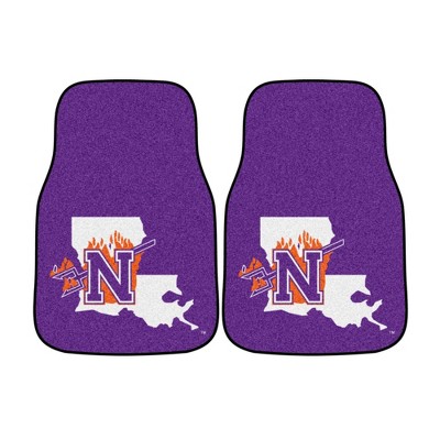 NCAA Northwestern State University Carpet Car Mat Set - 2pc