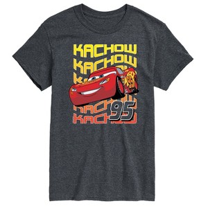 Men's - Cars - Lightning McQueen Kachow Stacked 95 Short Sleeve Graphic T-Shirt - 1 of 4