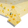 Blue Panda 3 Pack Bee Tablecloth, for Kids Birthday Party, Baby Shower, He or She What Will It Bee Gender Reveal, 54x108 in - 4 of 4