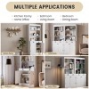 Garvee 71" 5-Tier Wooden Bookshelf - Storage Cabinet with Doors, Adjustable Shelves & Drawer, for Home Office/Living Room, White - 4 of 4
