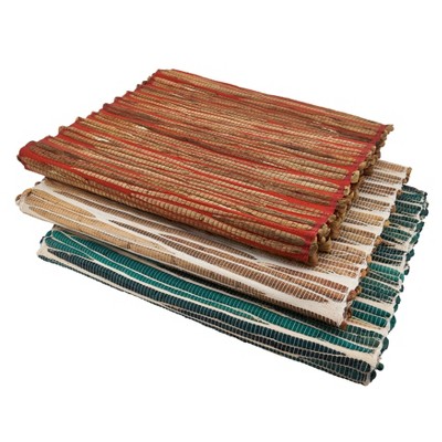 Turquoise and Beige Water Hyacinth Table Runner
