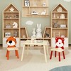 GlasFlength Accent Table Sets, Toddler Activity Play Dining Study Desk with Chairs, for Reading, Drawing, Playing, Beige, 23.6"*23.6"*17.3" - 2 of 4